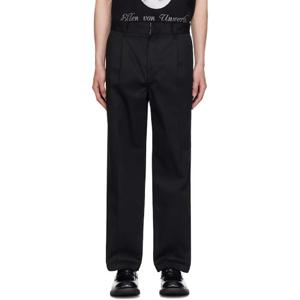 25 FW 와코마리아 남성 블랙 Dickies 플리츠 슬랙스 252948M191001