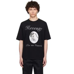 25 FW 와코마리아 남성 블랙 엘렌 폰 운베르트 티셔츠 252948M213008