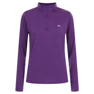 샵앤) 여성 쿨 아이스 하프 반집업 잔줄 스판 긴팔 등산 티셔츠 DW-WSH-20599-딥퍼플