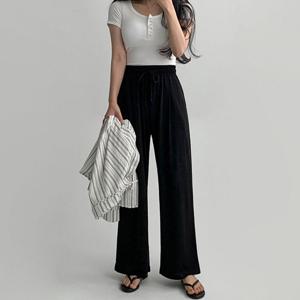 [에이와비] [140.150.160ver] (예쁘진)쿨핀턱와이드밴딩팬츠 -키작녀/기장선택/1color