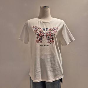 [꾸즈]꽃나비 라운드티셔츠(CS651T6)