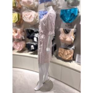 [바바라] 면 인견 크레이프 나염 반팔 앙상블 로브가운(AGW4601R)