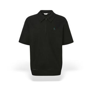 [헤지스] 남성 허니콤 카라집업 반팔 맨투맨 HZTS5B607BK