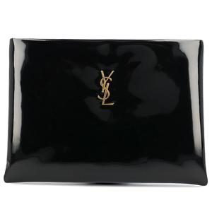 25 FW 생로랑 YSL 모노그램 로고 페이턴트 피니쉬 라지 클러치백 블랙 7789432IU0W 1000