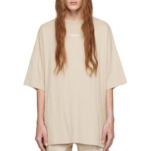 25 FW 피어오브갓 에센셜 미니멀 로고 프론트 코튼 티셔츠 실버클라우드 125BT232002F