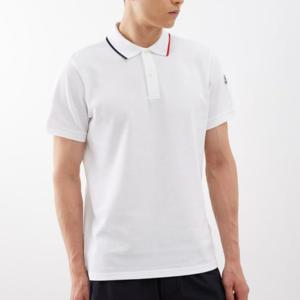 25 FW 몽클레어 카라 멀티컬러 피케 폴로 셔츠 화이트 I20918A0000584556002