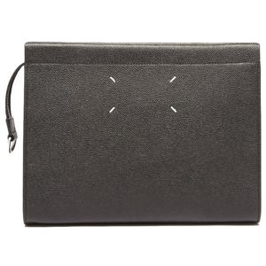 25 FW 메종 마르지엘라 4바 스티치 그레인 레더 클러치백 블랙 S35UI0534 P0399 T8013