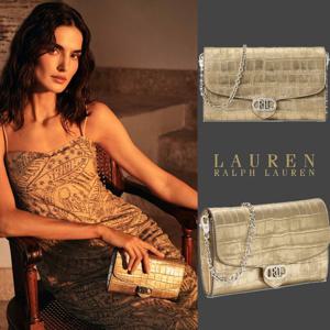 폴로 랄프로렌 22429505 여자 Adair 악어무늬 가죽 스몰 체인 크로스백