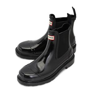 헌터 코만도 첼시 글로스 여성 레인부츠 WFS1018RGL BLK
