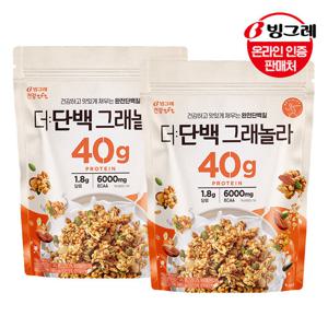 빙그레 더단백 그래놀라 165g 2팩 /저당/단백질시리얼