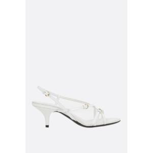 MIU MIU 버클이 달린 에나멜 가죽 샌들 5X342EFB055069F0009