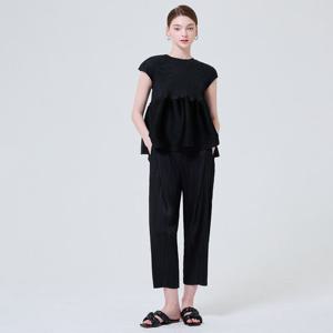 [요이츠]하프랩 배기 플리츠 밴딩 팬츠_YI04WNPSL09