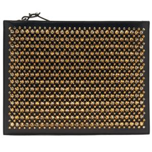 25 FW 크리스찬 루부탱 Pif 피프 파리 골드톤 스터드 레더 클러치백 1215163