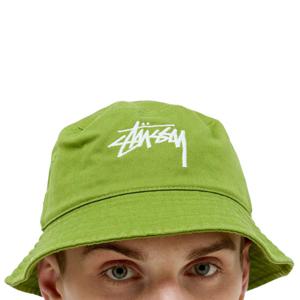 25 FW 스투시 Big Stock 빅 스톡 로고 코튼 버킷햇 그린 1321182 GRAS