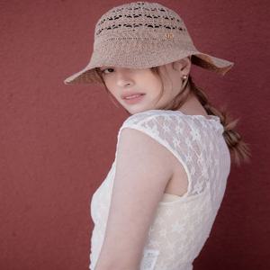 [헤지스] [25SS]베이지 짜임 면혼방 벙거지 모자[HIHE5E111I2]