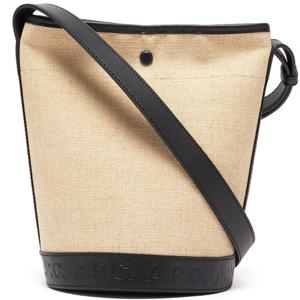 25 FW APC 아페쎄 HELENE 헬렌 레더 트림 캔버스 버킷백 블랙 LIADV F61302 LZZ