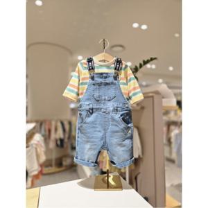 블루독베이비 10 25SS(BL)시그니처 5부오버롤A애니멀7부티셔츠B (253144220233102)