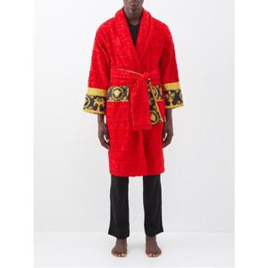 25 FW 베르사체 남성 I Love 바로크 로고 코튼 배스로브 레드 ZACJ00008 ZCOSP052