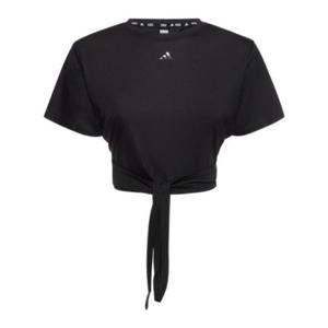 25 FW 아디다스 퍼포먼스 Yoga 요가 셀프 타이 로고 크롭 탑 블랙 IS2988