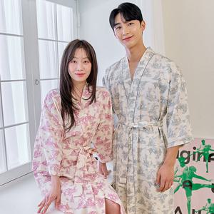 바풀 CA5S63816 커플 로브 가운 남성 여성 신혼부부 순면