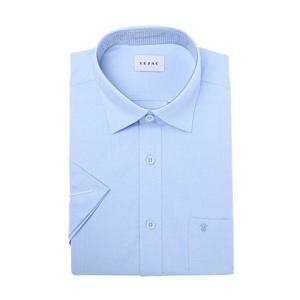 [예작(셔츠)]예작 여름 반팔셔츠 일반핏 카치온원단 시원한 블루 남방셔츠YJEMBR207BL