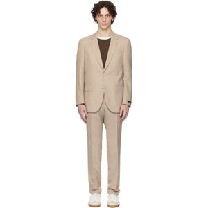 25 FW 보스 남성 베이지 BECKHAM 버진 울   실크 수트 252085M196006