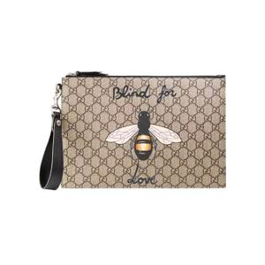 구찌 베스트리에 꿀벌 파우치 베이지 에보니 473904-9CD1N-8666