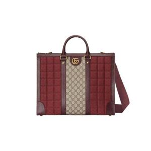 구찌 미니 GG 캔버스 라지 토트백 버건디 GG 캔버스 724665-FAB9Y-6042