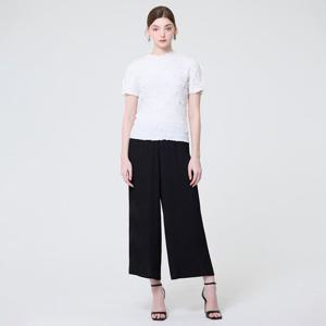 [요이츠]물결 패턴 플리츠 밴딩 팬츠_YI04WQPSL82