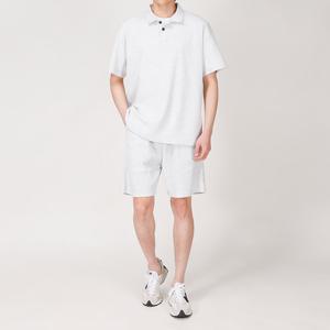 [후앙스] 루즈핏 엠보 카라넥 반팔 반바지 세트 EHBP4018