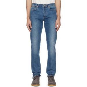 아페쎄 청바지 인디고 블루 쁘띠 뉴 스탠다드 데님 진 241252M186001