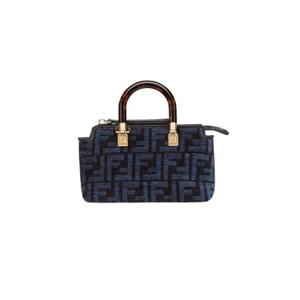 펜디 바이 더 웨이 패브릭 미니 보스턴백 블루 8BS067AL9QF0E2A