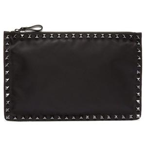 25 FW 발렌티노 Rockstud 블랙 락스터드 나일론 슬림 클러치백 SY2P0565 RY2P0565
