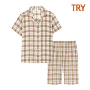 [트라이] 여성 반팔 주름지 파자마 J13