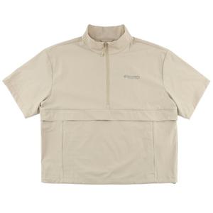 디스커버리 여성 프레시벤트 폴튼 트레이닝 반팔 하이넥 아노락 DWTR93053BGL