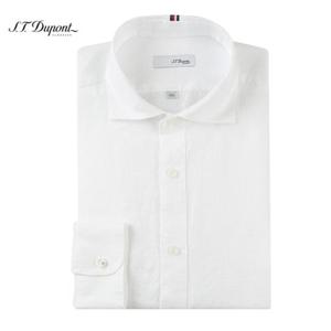 (듀퐁)24년 SS 신상 -SE4SM21L315SWH(화이트)- 슬림핏 린넨100 와이드 카라 솔리드 긴팔셔츠