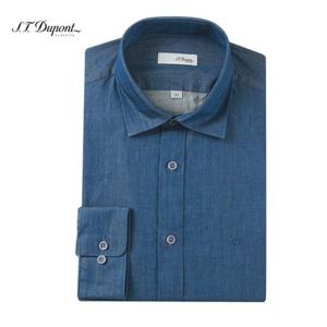 (듀퐁)24년 SS 신상 -SE4SM21L335SBU(블루)- 슬림핏 면100 여름용 데님 캐주얼 긴팔셔츠