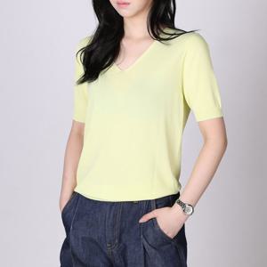 [헤이올리]브이넥 여름기본니트/ 썸머 쿨링 베이직 V네크라인 반팔 니트 NHK110
