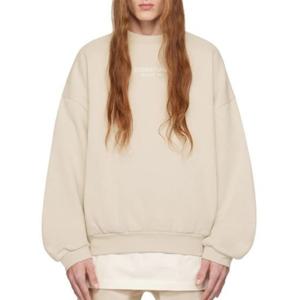 25 FW 피어오브갓 에센셜 로고 패치 플리스 코튼 스웨트셔츠 실버클라우드 192BT232042F