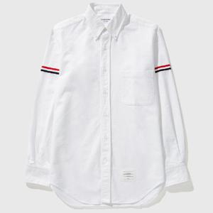 25 FW 톰 브라운 그로스그레인 암 밴드 패치 포켓 옥스포드 셔츠 MWL150E 06177 100