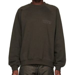 25 FW 피어오브갓 에센셜 로고 아플리케 백 패치 코튼 스웨트셔츠 오프블랙 192SU222045F