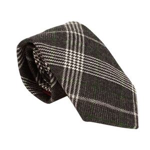 그린 라인 글렌 체크 울 수동 넥타이_MW7086