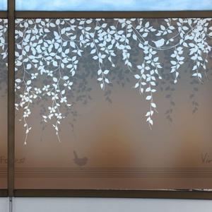 유리시트지 칼라안개시트_빈티지자연숲01_A01_W90xH90cm 유리창시트지