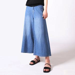 헤이올리]수량비상/ 여름 여성 치마바지 썸머 초경량 청해지 블루워싱 뒷반밴딩 8부 큐롯팬츠 PH1192