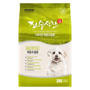 진수성찬 1세이상 체중조절용 리필 2kg 강아지 사료