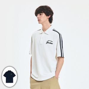 MLB 공용 바시티 스포티브 오버핏 카라 반팔 티셔츠 (3APQV0153)