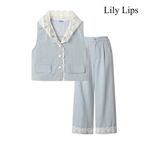 [릴리립스]레이스 후드 데님 투피스 (YL4OP308)