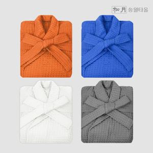 송월타올 와플 레이어 샤워 목욕 가운 로브-M 샤워가운 목욕가운 골프목욕가운 골프가운 여성골프가운 바스