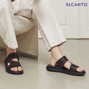 엘칸토  (LCMW30U426) 남성 소가죽 투웨이 사이드 컷팅 샌들 3.5cm