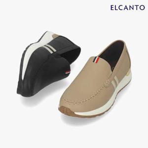 엘칸토  (LCWC83U439) 여성 소가죽 골드라인 포인트 슬립온 5cm